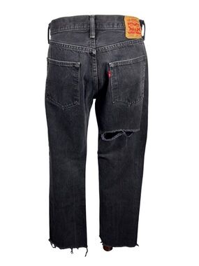 Levi’s Black Reconstructed Raw Hem Denim Jeans